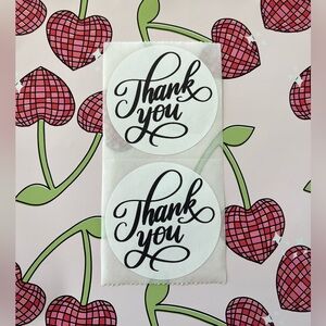 100 -Custom Made Thank You Stickers 2”